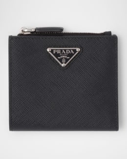 Prada Men's Saffiano Triangolo Billfold Wallet | Neiman Marcus