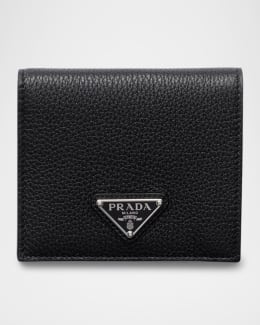 Prada Men's Saffiano Triangolo Billfold Wallet | Neiman Marcus