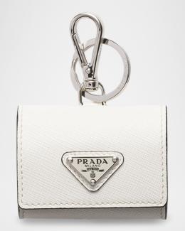 Prada Men's Saffiano Leather Keychain | Neiman Marcus
