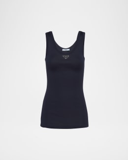 Prada Cotton Mesh Tank Top | Neiman Marcus