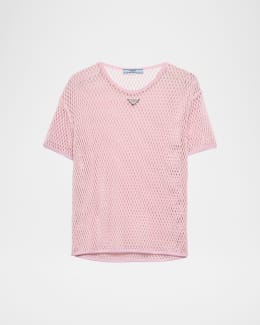 Tシャツ・カットソー PRADA Pink Cotton T-Shirt Pink Prada Tops for Women | Lyst