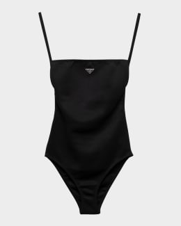 Prada Stretch Jersey One-Piece Swimsuit | Neiman Marcus