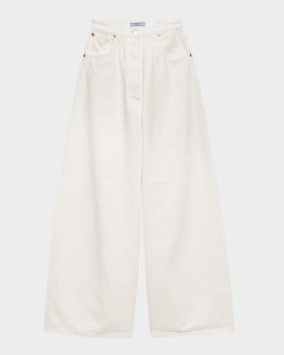 Prada Wide-Leg Denim Jeans | Neiman Marcus