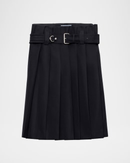 スカート PRADA Women Mid Skirts P176WGSOOO12VC F0192 BROWN Ebony Poplin Wrap Skirt | PRADA