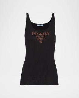 Prada Cotton Mesh Tank Top | Neiman Marcus