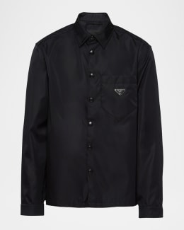 Prada Men's Technical Fabric Zip Blouson Jacket | Neiman Marcus