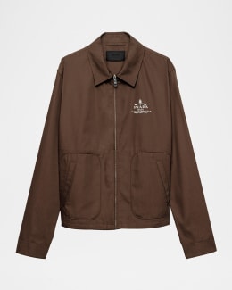 Prada Men's Zip-Front Technical Jacket | Neiman Marcus