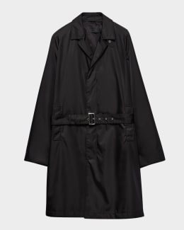 Prada Men's Single-Breasted Cashmere Coat | Neiman Marcus