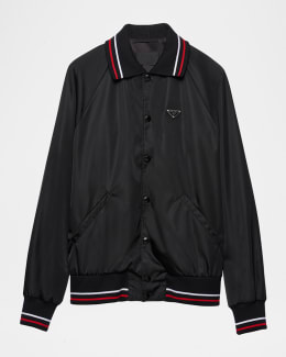 Prada Men's Technical Fabric Zip Blouson Jacket | Neiman Marcus