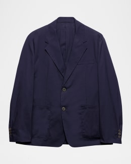 Prada Men's Zip-Front Technical Jacket | Neiman Marcus