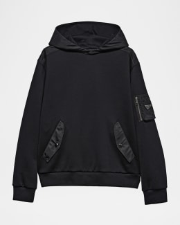 Prada Men's Tech Fleece Full-Zip Sweatshirt | Neiman Marcus