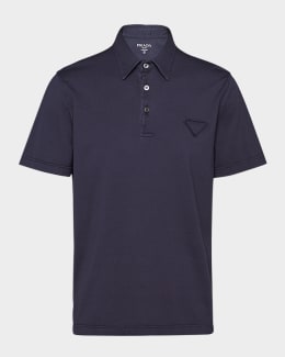 Prada Men's Short-Sleeve Polo Shirt | Neiman Marcus