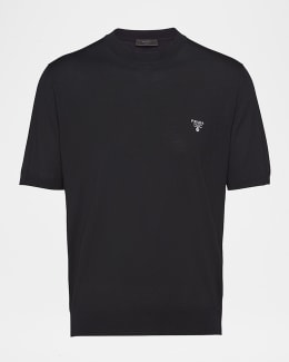 Tシャツ・カットソー PRADA Short Sleeves Crewneck T-Shirt Prada Men's Short-Sleeve Cotton T-Shirt | Neiman Marcus