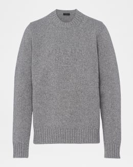 Prada Men's Superfine Wool Crew-Neck Sweater | Neiman Marcus