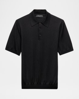 Prada Men's Double-Layer Polo Shirt | Neiman Marcus