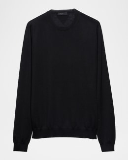 PRADAメンズニット Prada Men's Ribbed Zip Sweater | Neiman Marcus