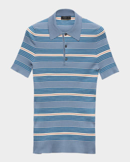 Prada Men's Double-Layer Polo Shirt | Neiman Marcus