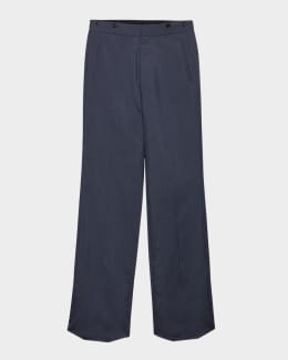 PRADA Size 34 Navy Cotton Twill Elastic Cuffs Casual Pants