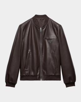 Prada Men's Re-Nylon Bomber Jacket | Neiman Marcus