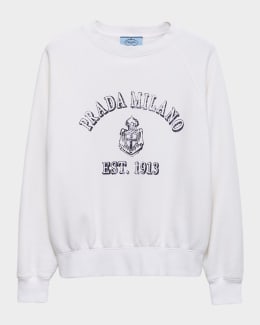 PRADA新作【UJL30A_11OQ_F0806 CREWNECK COTTON HODDIE】 Black/Black Technical cotton sweatshirt | PRADA