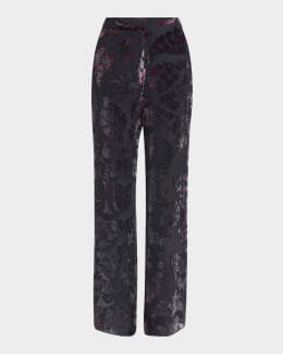 Etro Jacquard Tapered Leg Trousers | Neiman Marcus