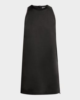 ワンピース BRUNELLO CUCINELLI SLEVELESS SHIRT DRESS IN COTTON BLEND Brunello Cucinelli - Canyon Stretch Cotton V-Neck Sleeveless