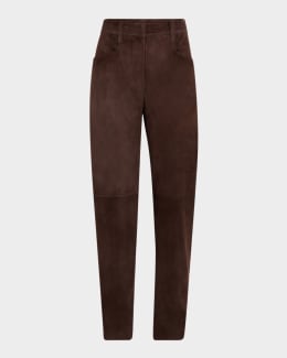 パンツ Brunello Cucinelli Straight-Leg Trousers With Stretched Brunello Cucinelli Pleated Straight-Leg Ankle Chino Pants