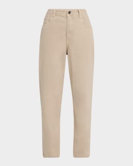 パンツ BRUNELLO CUCINELLI LUREX PANTS Brunello Cucinelli Cotton Lurex English Ribbed Straight-Leg