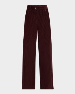 Brunello Cucinelli Cotton Lurex English Ribbed Straight-Leg