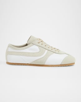 Dries Van Noten Mixed Leather Retro Runner Sneakers | Neiman