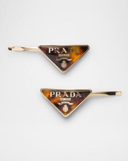 Prada Plexiglass And Metal Triangle Hair Clip | Neiman Marcus
