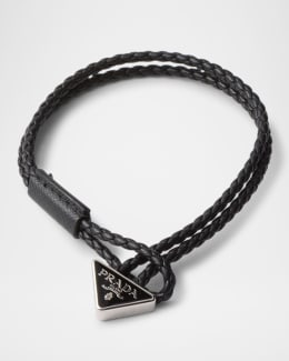 Prada Men's Saffiano Leather Bracelet | Neiman Marcus