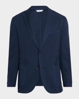 Emporio Armani Men's Nylon Stretch Blazer with Removable Hood