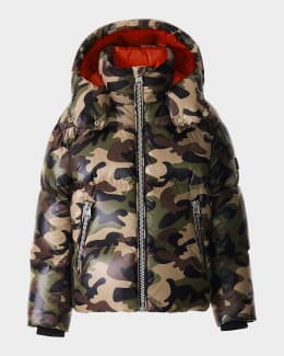 モンクレール　130 Moncler Boy's Faux Fur Hooded Puffer Jacket, Size 4-6