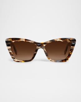 KREWE Alixie Acetate Oval Sunglasses | Neiman Marcus