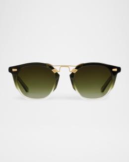 KREWE Alixie Acetate Oval Sunglasses | Neiman Marcus display picture 2