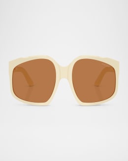 Miuページ Miu Miu Logo Acetate Rectangle Sunglasses | Neiman Marcus