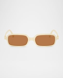 MiuMiu◆スクエアサングラス フェミニン ブラウン MUA05S Miu Miu MUA05S Rectangular Acetate Sunglasses | Neiman Marcus