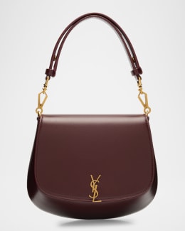 Saint Laurent Mini YSL Cube Leather Top-Handle Bag | Neiman