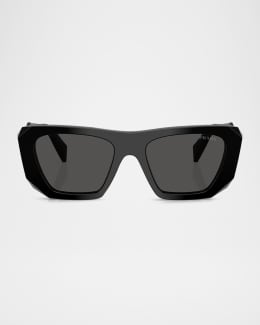 Prada Logo Acetate Butterfly Sunglasses | Neiman Marcus