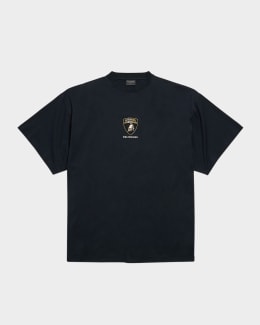 【BALENCIAGA】ブラックSponsor Logos Tシャツ オーバーサイズ Balenciaga Men's Sponsor Logos Oversized Graphic T-Shirt