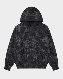 Dries Van Noten Men's Haxel Cotton Floral Hoodie with Embroidery