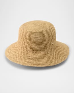 Helen Kaminski Rosie Packable Raffia Bucket Hat | Neiman Marcus