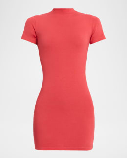 Balenciaga Ruched Long-Sleeve Mini Dress | Neiman Marcus