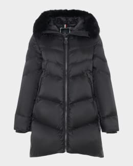 Moncler Charmeil Floral Hooded Jacket | Neiman Marcus