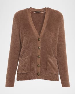 Kobi Halperin Lyra Fringed Button-Down Sweater | Neiman Marcus