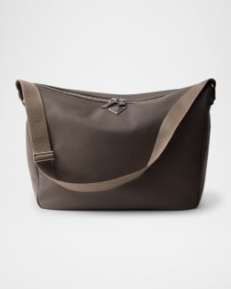 Prada Antiqued Leather Shoulder Bag | Neiman Marcus