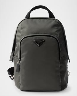 Prada Triangle Logo Backpack Studs Nylon Leather Nero Black PRADA Black Nylon Mini Backpack PRADA Triangle Logo | eBay main image 3