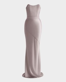 retrofete thalia pleated metallic halter side-slit drop-waist maxi dress Retrofete Thalia Dress in Metallic Gold,Purple