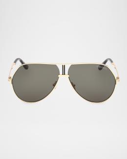 TOM FORD Men's Achilles Photochromic Acetate Shield Sunglasses